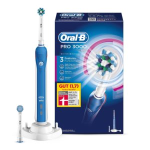 Oral-B Pro 3000 Elektrische Zahnbürste auf weissem Grund