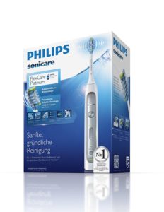 Philips Sonicare FlexCare Platinum in Verpackung auf weissem Grund